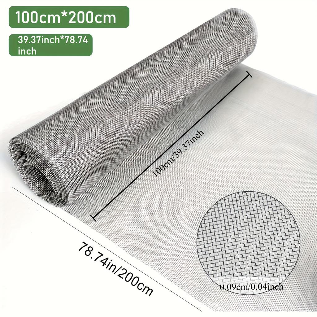 2m*1m Nano PP Home Invisible Window Screen Mesh,Self-assembling Window Screen Mesh,Fine Mesh Sieve,Filtering Protective Mesh for Garden,Mice,Insects