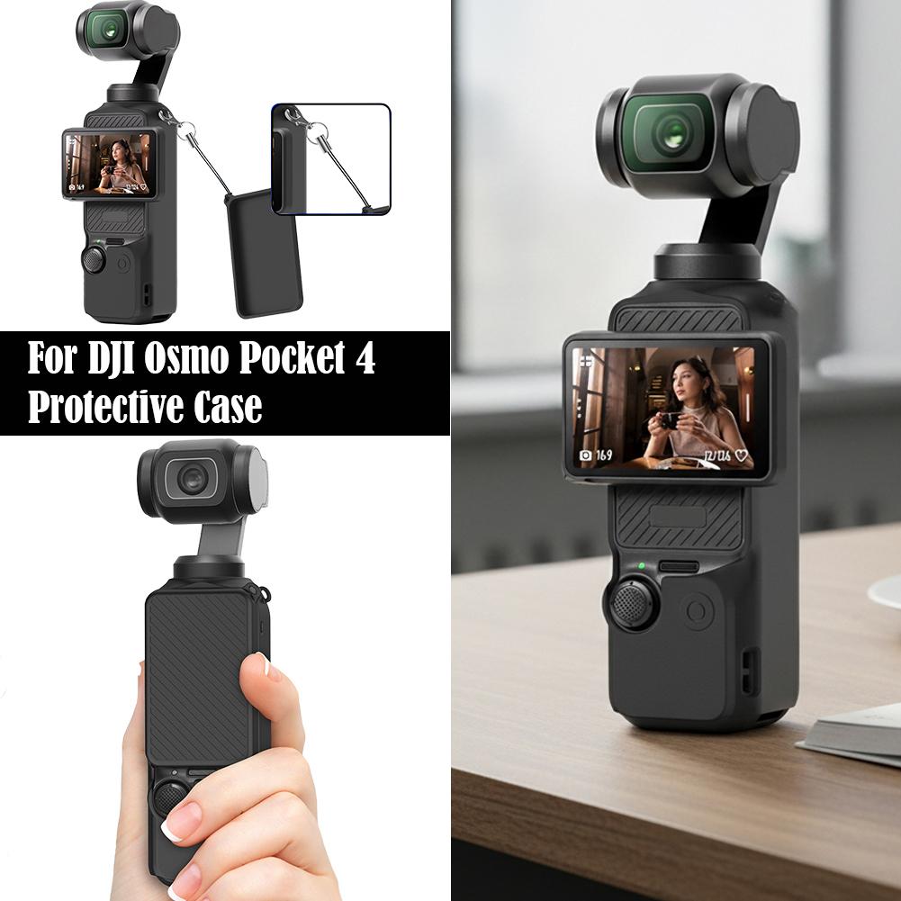 Pro DJI Osmo Pocket 4 Ochranné pouzdro Kryt těla Kryt obrazovky Proti pádu Silikonový Speciální ochranný kryt