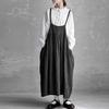 Johnature Japanese Versatile Suspender Dresses For Women Summer High Waist Strap Layered Mori Japanese Dresses