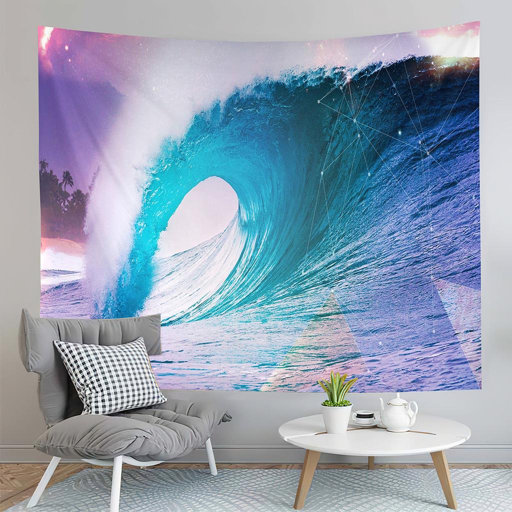 Ocean Wave Tapestry Surfing Wave Breaking Tapestry Natural Scenery Tapestry Wall Hanging Tapestries Art Living Room Bedroom Dorm