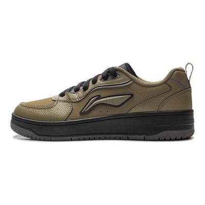 Li Ning Tian Ji Myk Klassisk Retro Sport Fritid Støtdempende Slitesterk Lav Topp Skatesko Herre Sneakers Sour-Bean-Green AGCV341-2