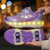 Girs LED Leuchtende Rollschuhe Vierrad-Skates Herren- und Kinder-Rollschuhe LED-Lichtschuhe