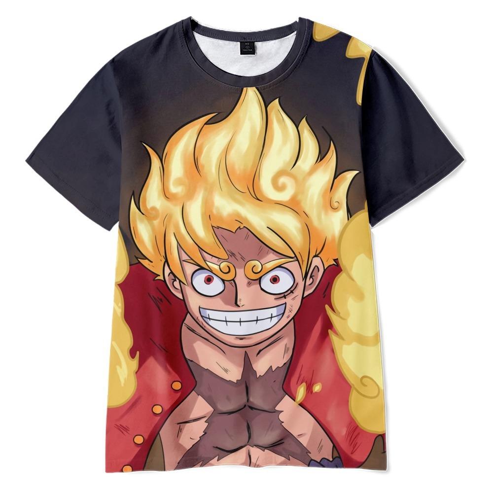 Забавный мультфильм ONE PIECE футболка крутая мужская футболка с круглым вырезом повседневная унисекс уличная одежда аниме модная футболка Camisetas Ropa Hombre XXS коричневый 1290₽