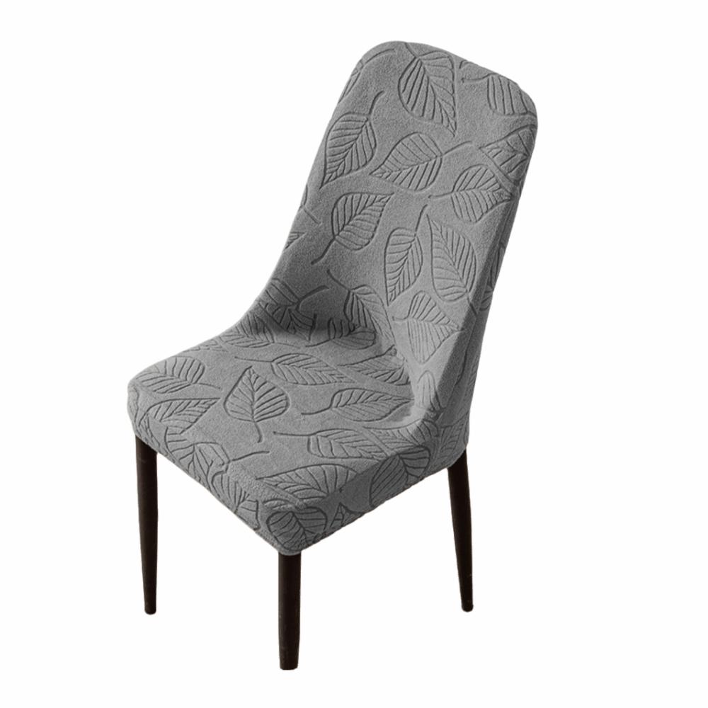 

Stretchable Restaurant Stool Cover Leaf Pattern Dining Chair Cover Seat Protectors Wedding Banquet