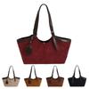 Solid Color Suede Shoulder Bag Korean Style Underarm Packs Casual Matte PU Handbag  Travel