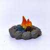 Mini Bonfire Firewood Stack: Small Fire Pit Torch and Micro Landscape Bonsai Ornament for DIY Decor.
