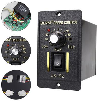 90-1400r/min Speed Controller AC 220V Black Forward & Backward