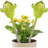 2pcs Self Watering Globes Cactus Shape Glass Plant Watering Globes Self Watering Planter Insert Cacti Plant Watering Devices Automatic Plant