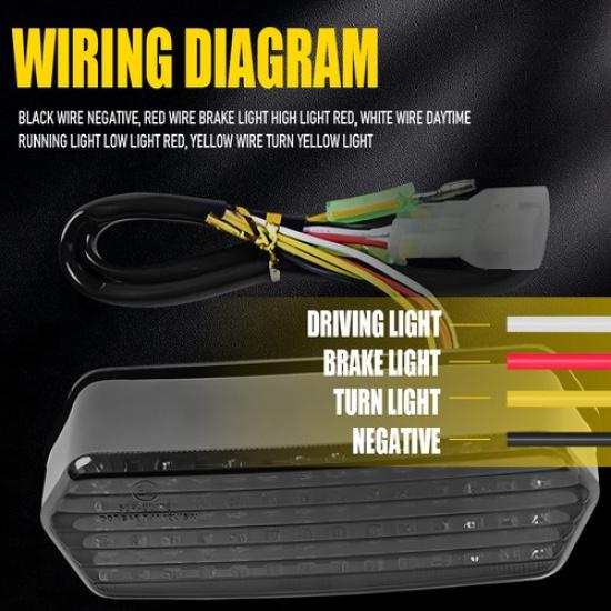 LED Tail Light Integrated Turn Signal Brake For Honda Grom125 CBR650F NC700/750