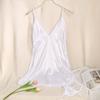 Women Silk Lace Nightgown V-Neck Spaghetti Straps Nightdress Sleepwear