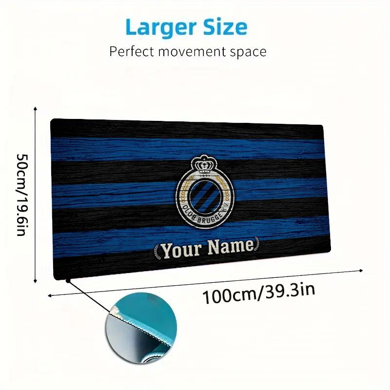 Club Brugge KV Custom Name Large Size Mouse Pad Large Gaming Table Cushion Non-slip Laptop Tablet Big Mousepad XXL Mat Mini PC Playmat With Lock Edge