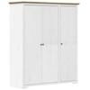 VidaXL Garde-robe, Armoire à Vêtements, Placard de Vêtements, Meuble de Rangement, Organisateur de Chambre, Blanc Marron 355063
