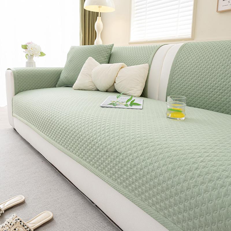 Summer Cool Doudou Ice Silk Sofa Cushion Mat Cushion Advanced Leather Sofa Cover  New Non-Slip Cover