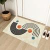 Minimalist Nordic Style Carpet Porch Living Room Entrance Door Mat Abstract Geometric Lines Bedroom Decoration Rug