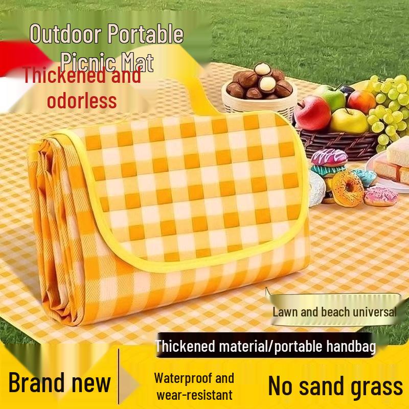 Waterproof Portable Picnic Mat - Moisture-Proof, Thickened, Foldable Outdoor Cushion for Tent or Lawn