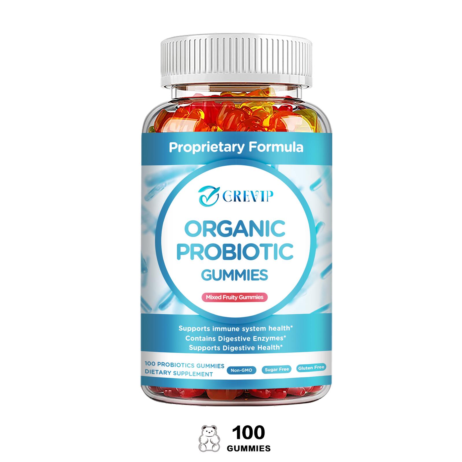 High-purity probiotic gummies, containing prebiotic extracts, all-natural, immune-supporting, suitable for both men and women. 100*1