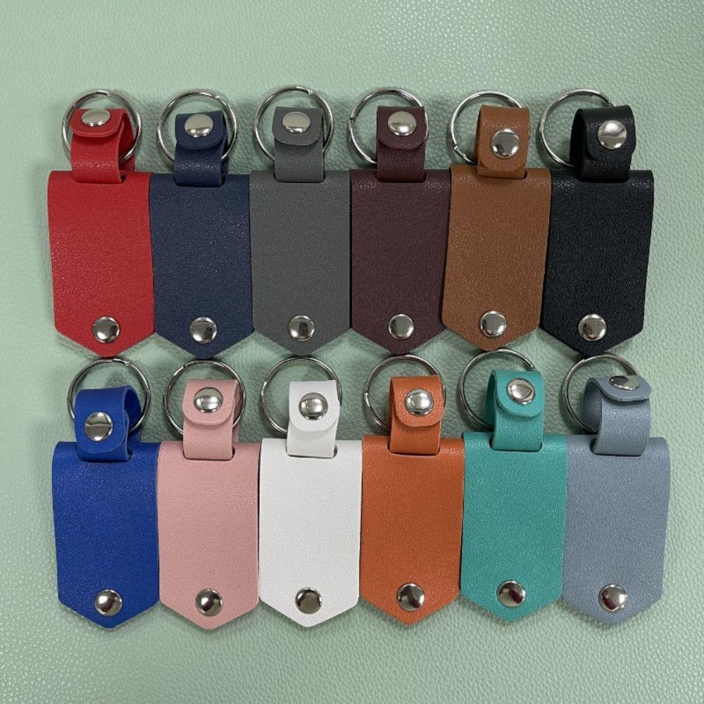 PU Leather DIY Photo Keychain Engraved Design UV Color Printing Keychain Wedding Gift