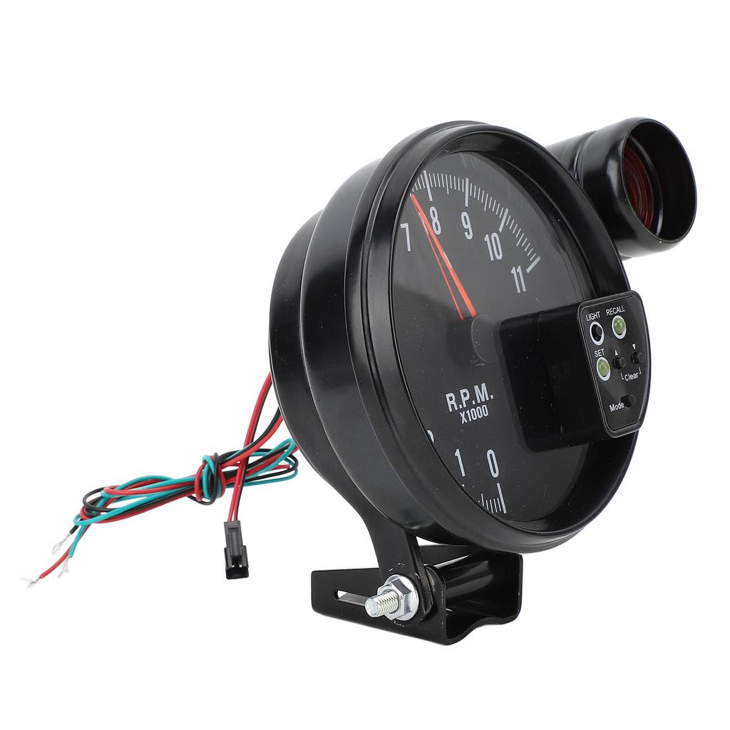 12V 5in Car Tachometer with LED Shift Light 7 Color Display 11 RPM for 4 6 8 Cylinder Vehicles