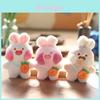 Fluffy Soft Bunny Stuffed Animal Keychain Charms Ideal For Bags And Accessories