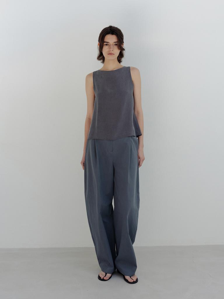 Moia Draped Blouse (Gray)