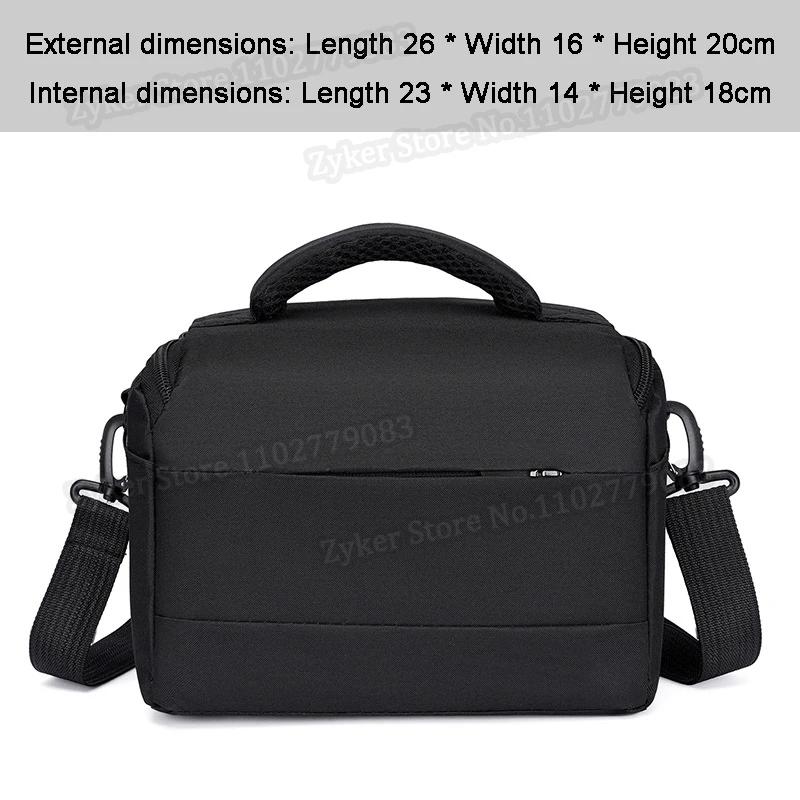 

Сумка для зеркальной камеры Портативные сумки Нейлоновая сумка через плечо Защитный чехол Сумка для камер Для Sony Nikon Canon Panasonic Fuji Зеркальная камера Black