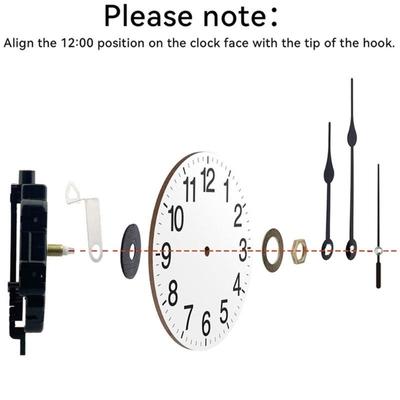 2er-Pack Quarz Pendeluhrwerk mit 6 Paar Uhrzeigern für DIY Wanduhrprojekte Wanduhrersatz