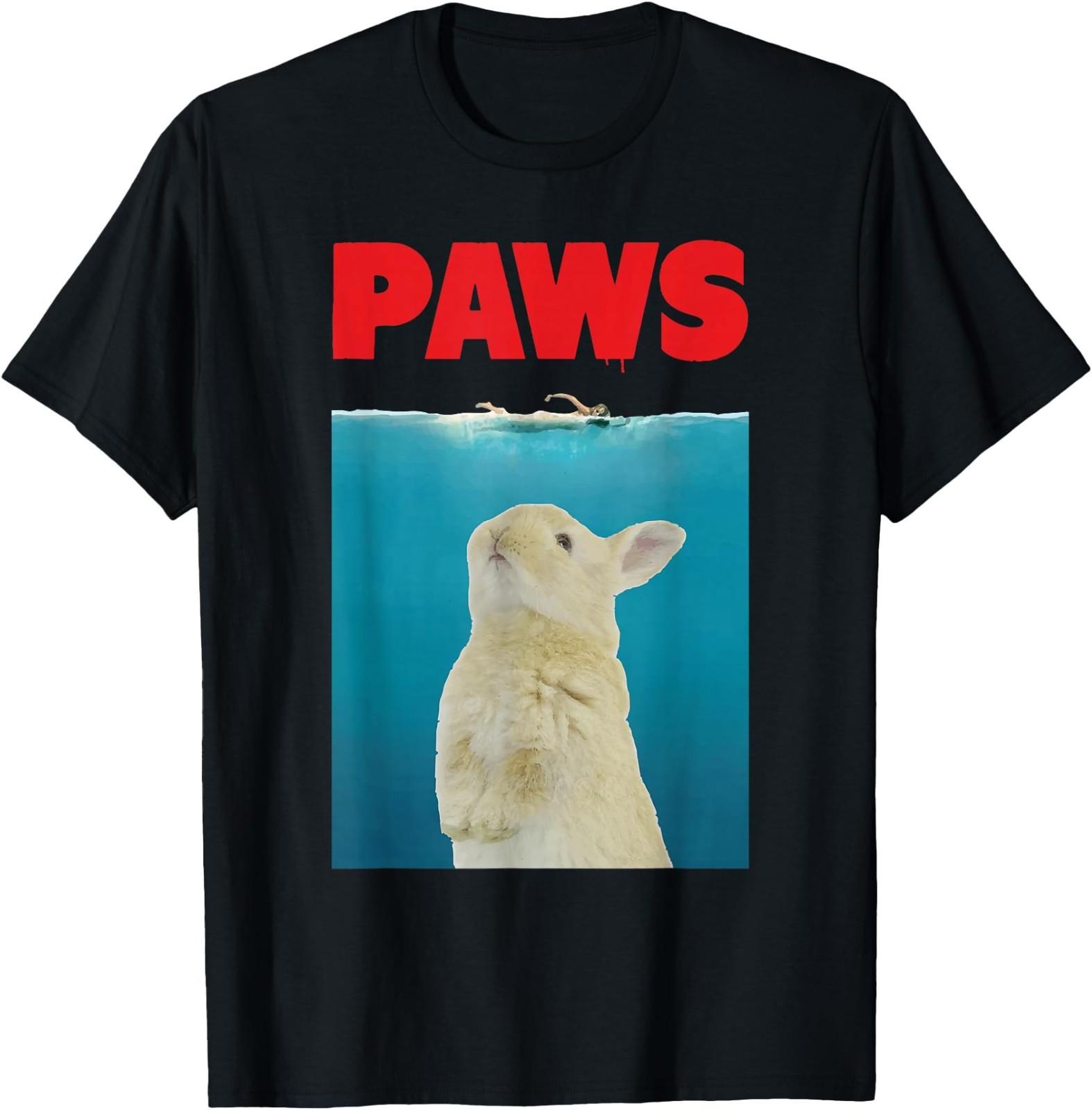 Paws Bunny T-Shirt Funny Parody Rabbit Lover Gifts T-Shirt XXXXL