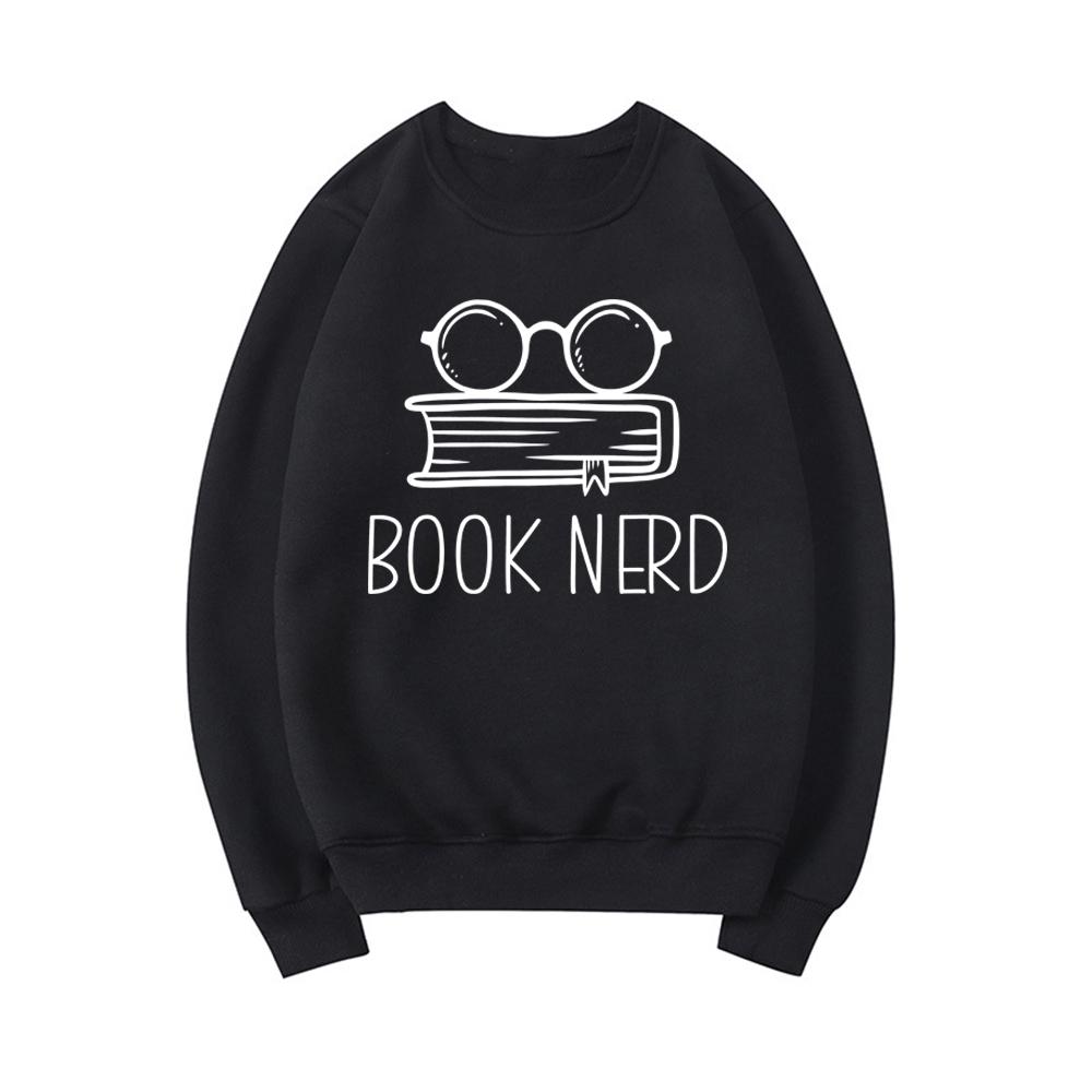 Mikina Book Nerd Skeletons Book Lover Mikina Dámské mikiny s dlouhým rukávem a vroubkovaným výstřihem Mikiny na čtení Mikiny s kapucí Knihovnice Ležérní topy