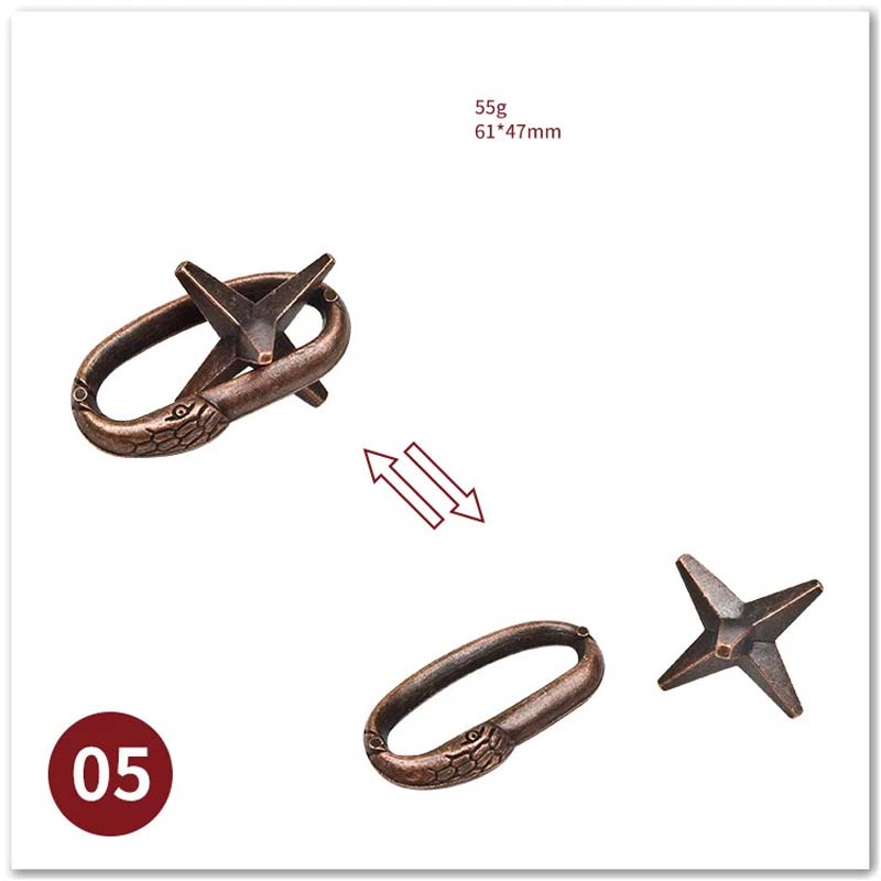 Metal 3D Jigsaw Puzzle Solving Toys Puzzle Unlocking Ring Buckle Children Adult Puzzle Games Leisure Puzzle Games