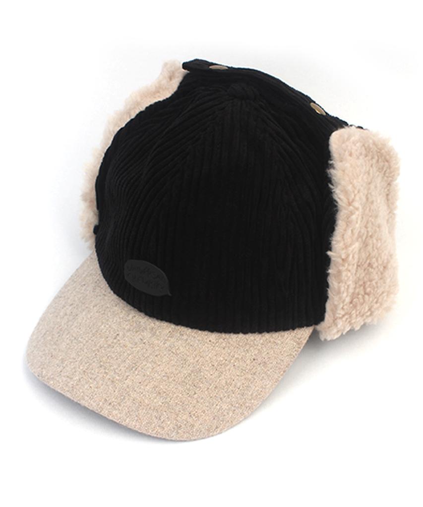 Yunibeosyeolkemiseuteuli Corduroy Black Earflap Ballcap
