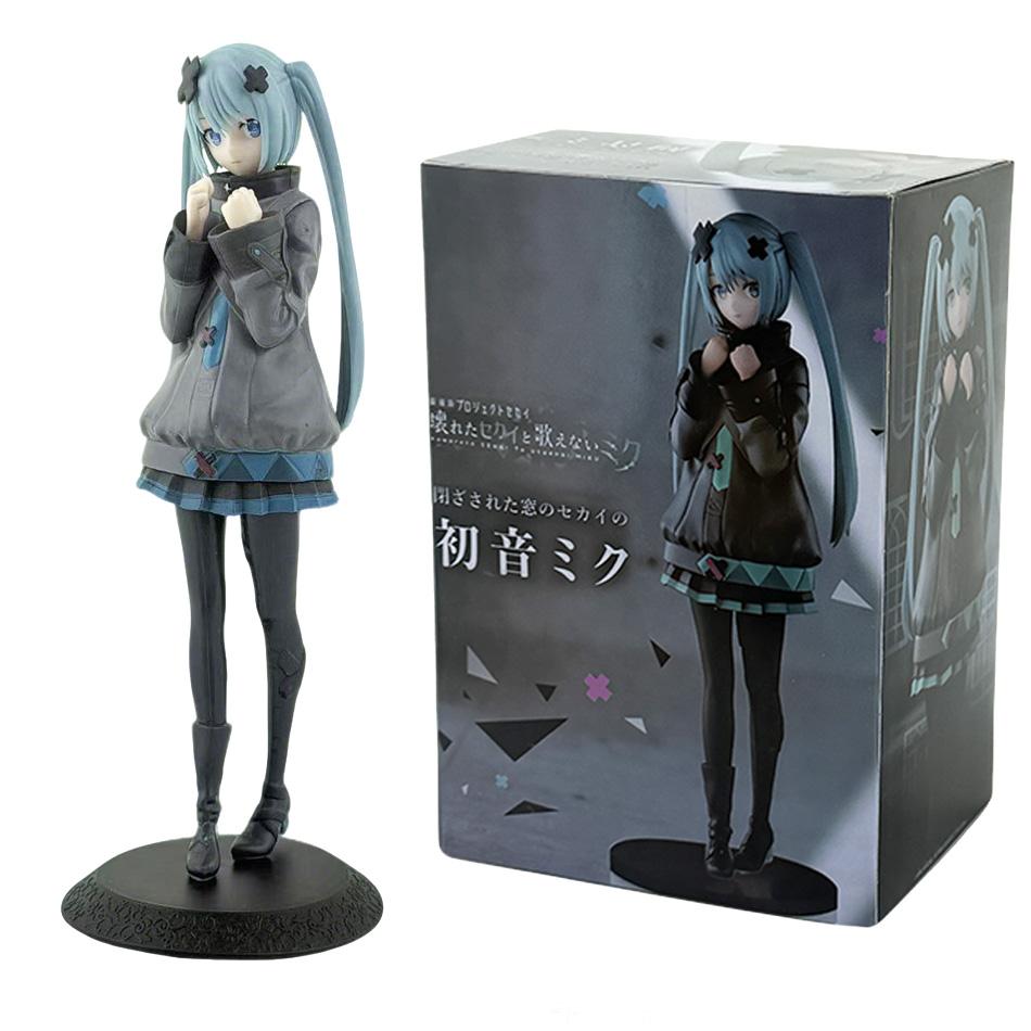 New Hatsune Miku In World With Closed Windows Collectible Anime Action Kwaii Figures Model Toys Christmas Gifts A 8inch Kid Friendly Entertaining Fun