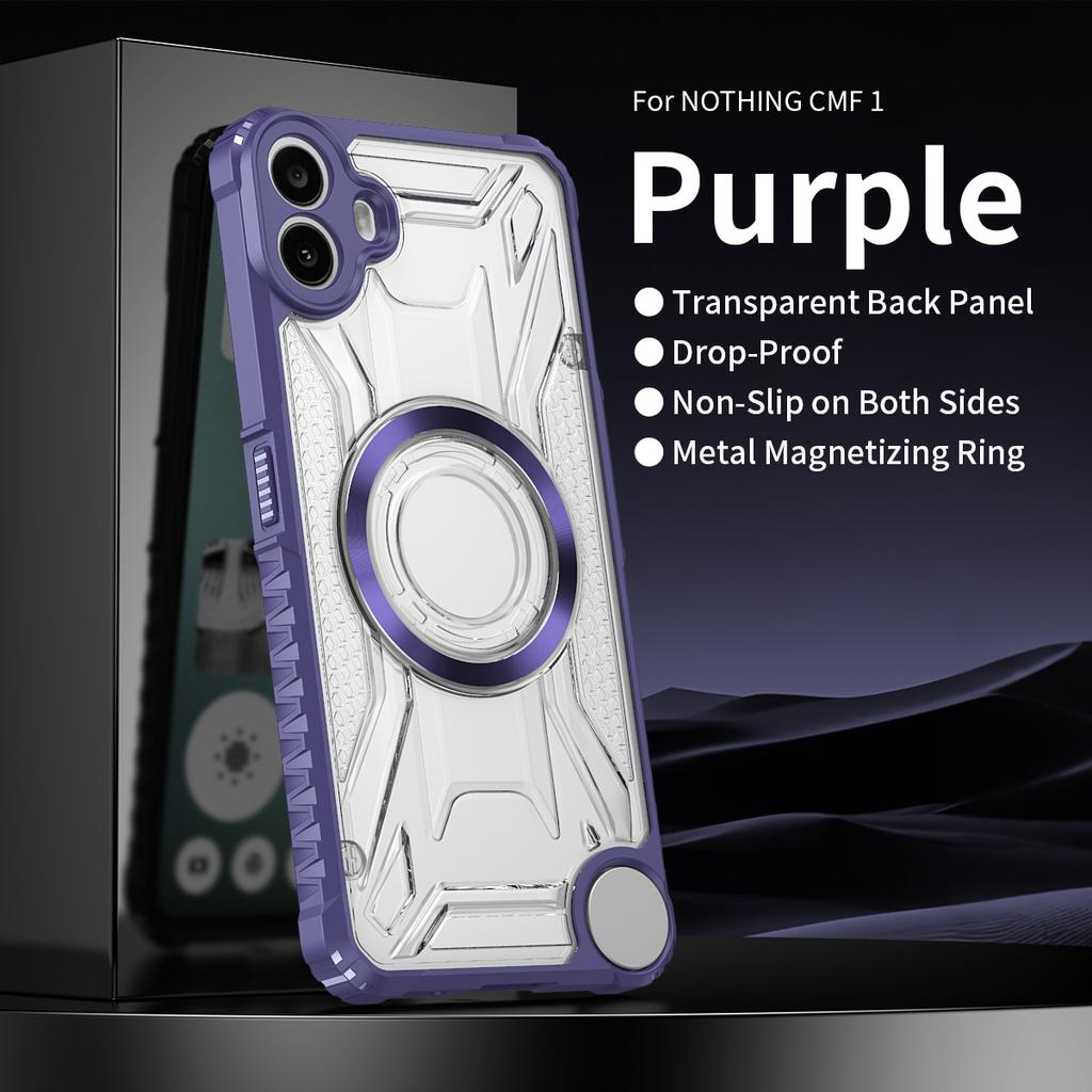 CD Magnetic Design Heavy Duty Hard HD Clear Back Cover,Rugger Armor Hard PC TPU Case For Nothing Phone CMF 1