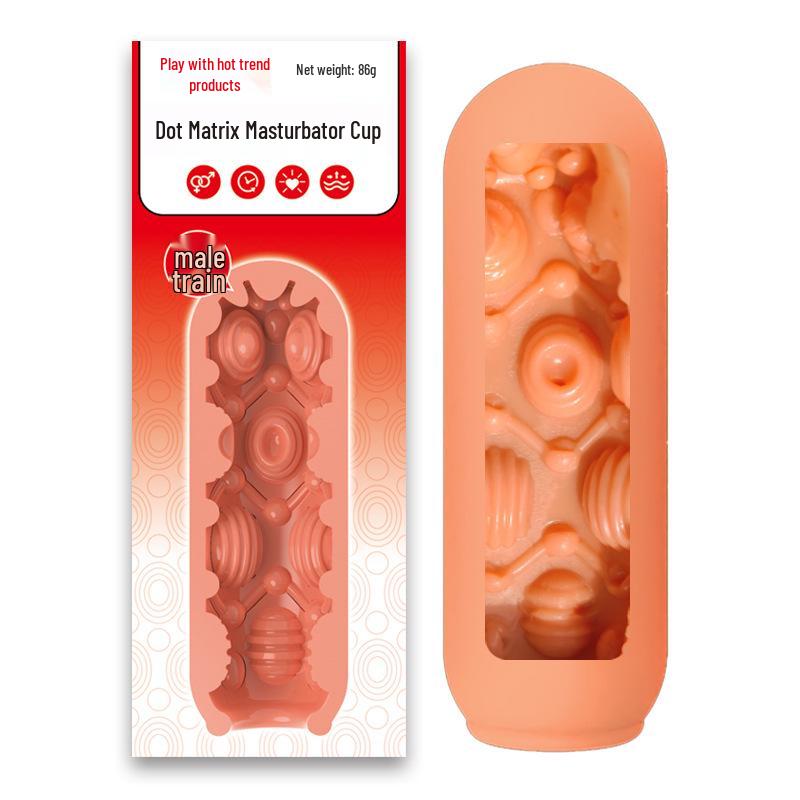Pleasure Male Rotating Wave Masturbation Cup - Skin Tone Desensitization Trainer