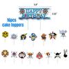 Pirate King Birthday Party Decoration Set Skull Flag Cake Topper Balloon Combo Party Decorations Color Set Flag 18 Balloons 16 Cake Forks 2 Black