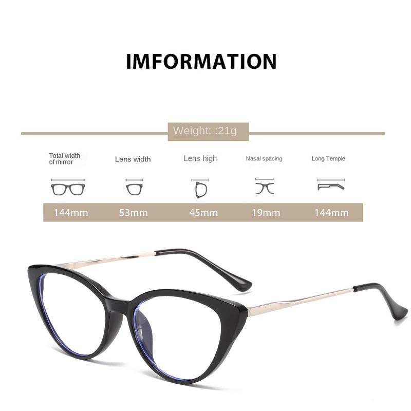 Fashion Cat-Eye Anti-Blue Light Myopia Glasses Unisex High Definition Ultra-Lightweight Eyewear Minus Diopter 0 To -4.0