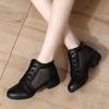 Women Genuine Leather Dance Shoes Boots Square Dance Shoes Increase Sneakers Boots Soft Sole Woman Shoes Modern