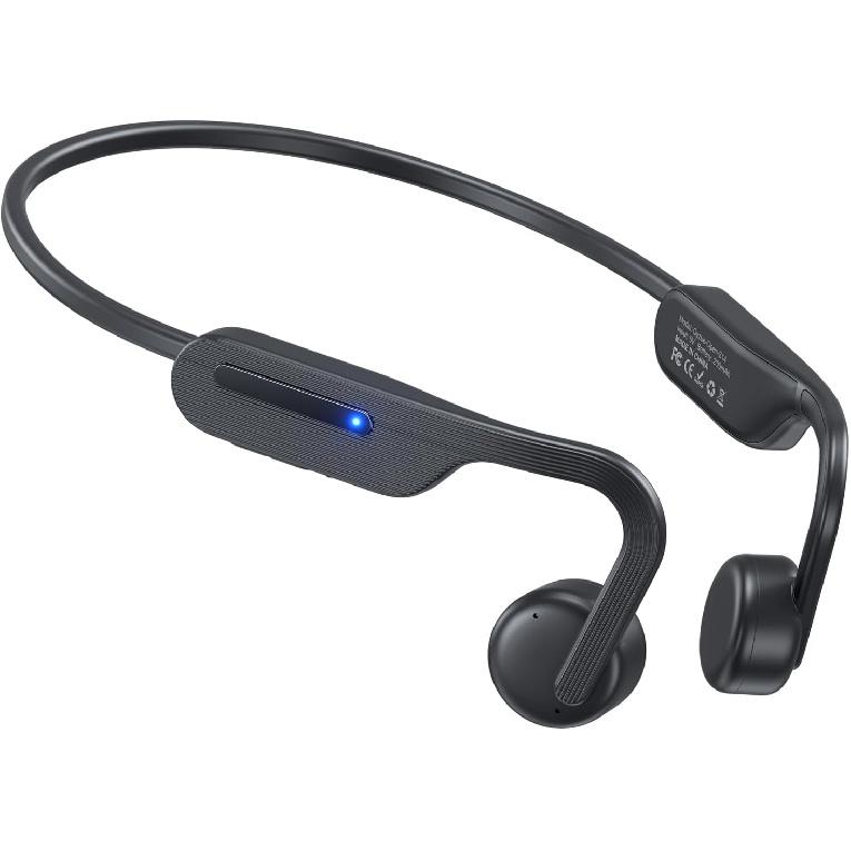 Bone Conduction Headphones, Open Ear Headphones, Superior Sound Wireless Bluetooth Running Headphones 10H Playtime, Comfortable Fit Waterproof for