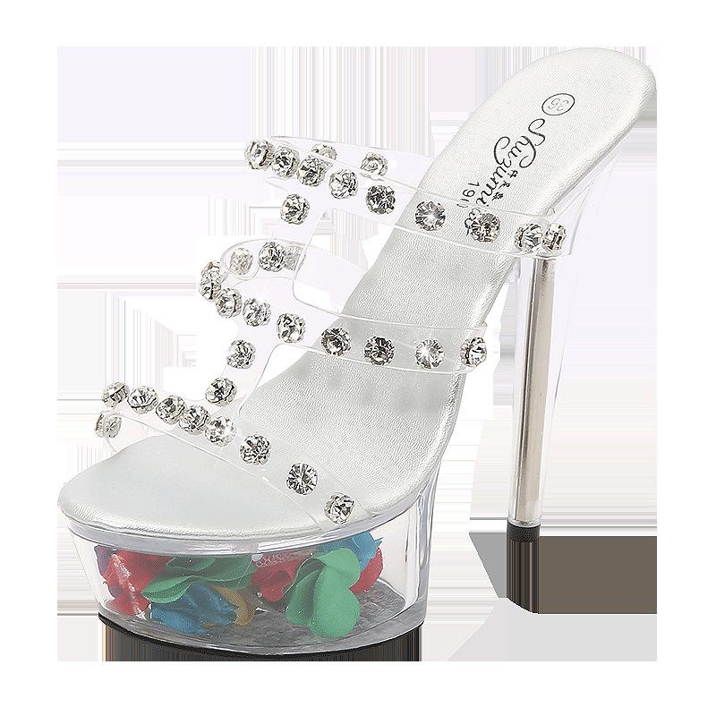 Women's Platform Sandals Summer Fashion Rhinestone 13CM/15CM Versatile Sexy High Heels Stiletto LFD-1099-31