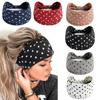 Women Wide Headband African Pattern Cotton Stretch Sports Headband Elastic Non Slip Yoga Hair Band for Birthday Party
