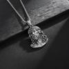 Hip Hop Punk Kopf Deluxe Vergoldete Anhänger Halskette Kette Herren Damen Schmuck