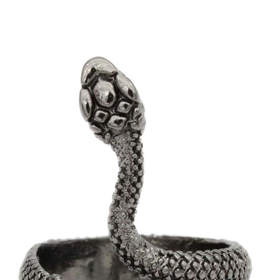 Ring Shape Design Snake Open Jewelry Adjustable Alloy Finger Band for Daily Life