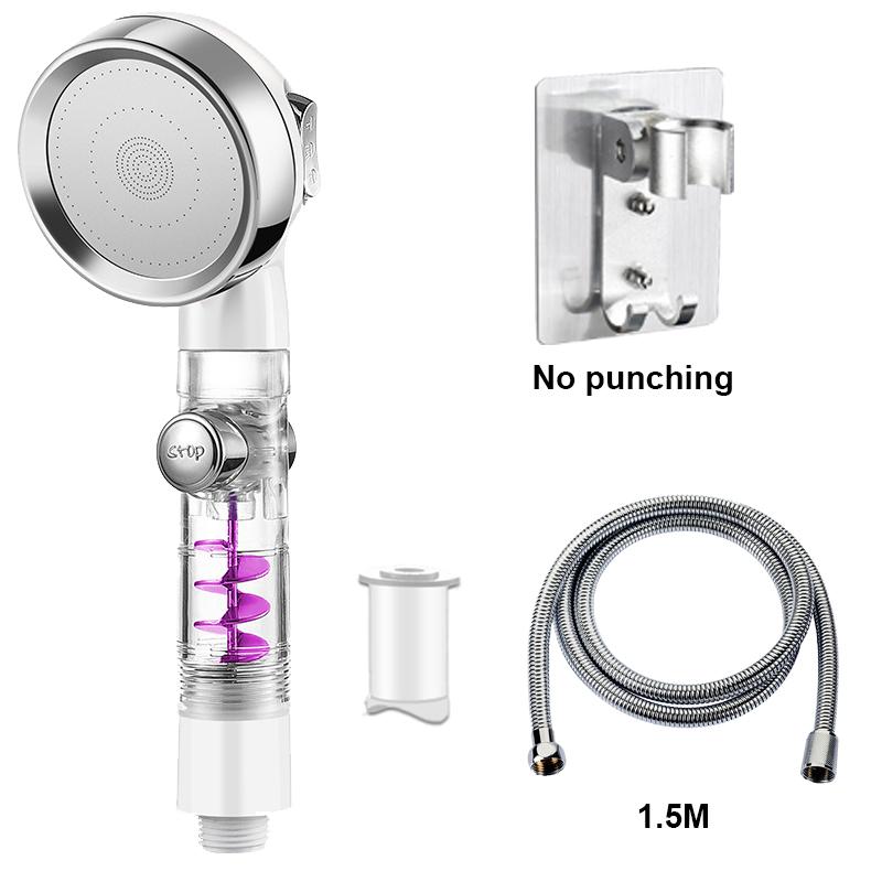 VILOYI Turbocharged Shower Head 3 Modes High Pressure Water Saving Adjustable Handheld Showerhead Massage Filter Rainfall Nozzle