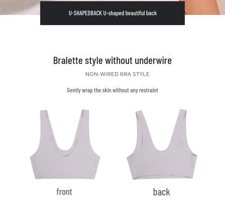 Large U-Shaped Seamless Ice Silk Women's Bra Vest - Wear As Outerwear with Beautiful Back Design