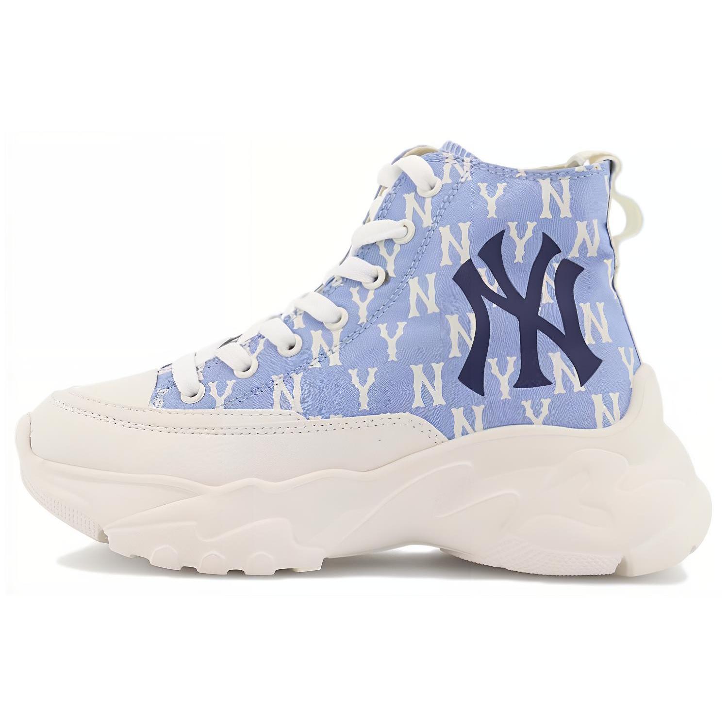 

New MLB Chunky High Cushioning Anti Slip And Wear Resistant High Top Chunky Sneakers Unisex Blue 3ASHULM2N-50BLL 42