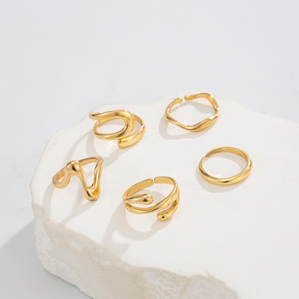 5PCS/3PCS Stackable Open Foot Rings Polished Finish Beach Jewelry Colored Gemstone Toe Rings Bridal