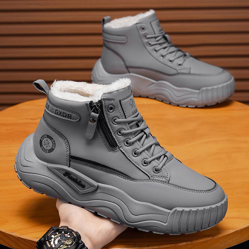Men's Shoes Winter 2026 New Snow Boots Piled Thickened Warm Cotton Boots High Top Cold and Non-slip Cotton Shoes Winter Shoes