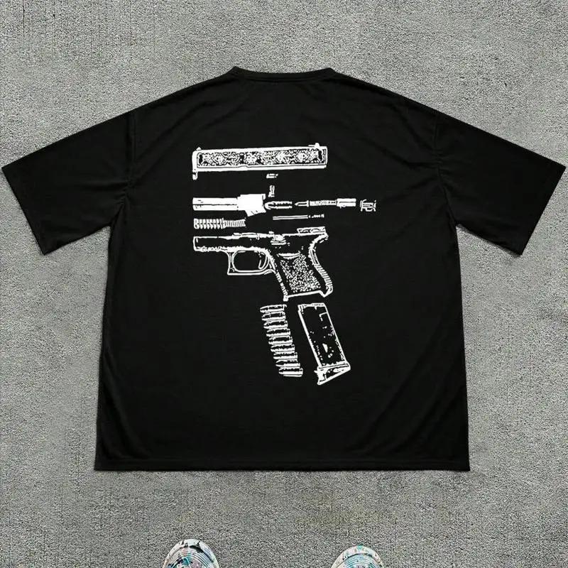 Gun Hip Hop Graphic Tee S 5Xl T shirt