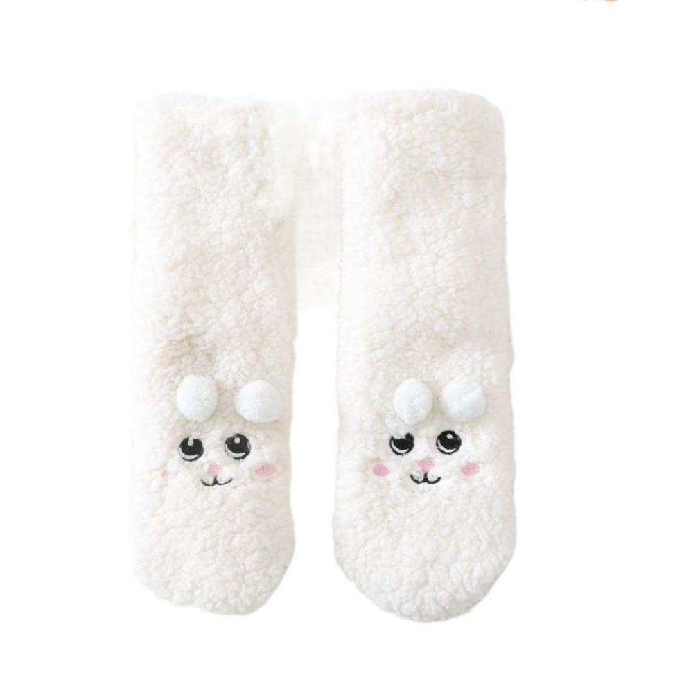 Plush Thick Thermal Socks Cartoon Fleece Sock Women Kawaii Floor Socks  Indoor