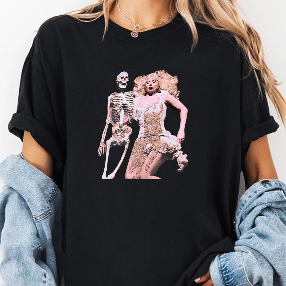 Lady Gaga Perfekte Promi T-Shirts Mayhem Ball Welttournee T-Shirt Little Monsters Konzert Outfit Grafik T-Shirt Unisex Baumwoll Oberteil