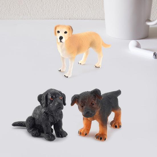Dog Model Smell-less Solid PVC Realistic Dog Figure for Home